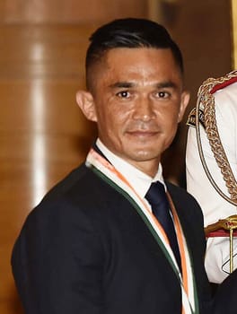 スニル・チェトリ（サッカー選手）の写真